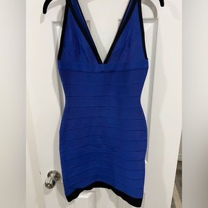 Herve Leger Blue Bandage Dress